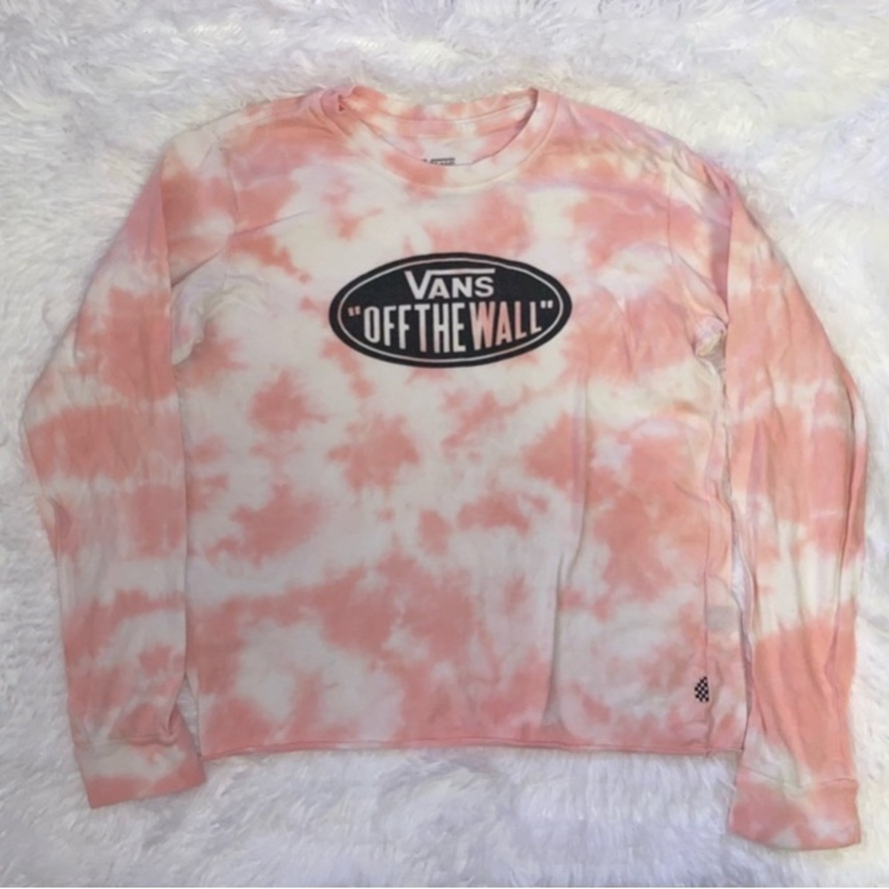 Vans Pink and White Tie-Dye Tee